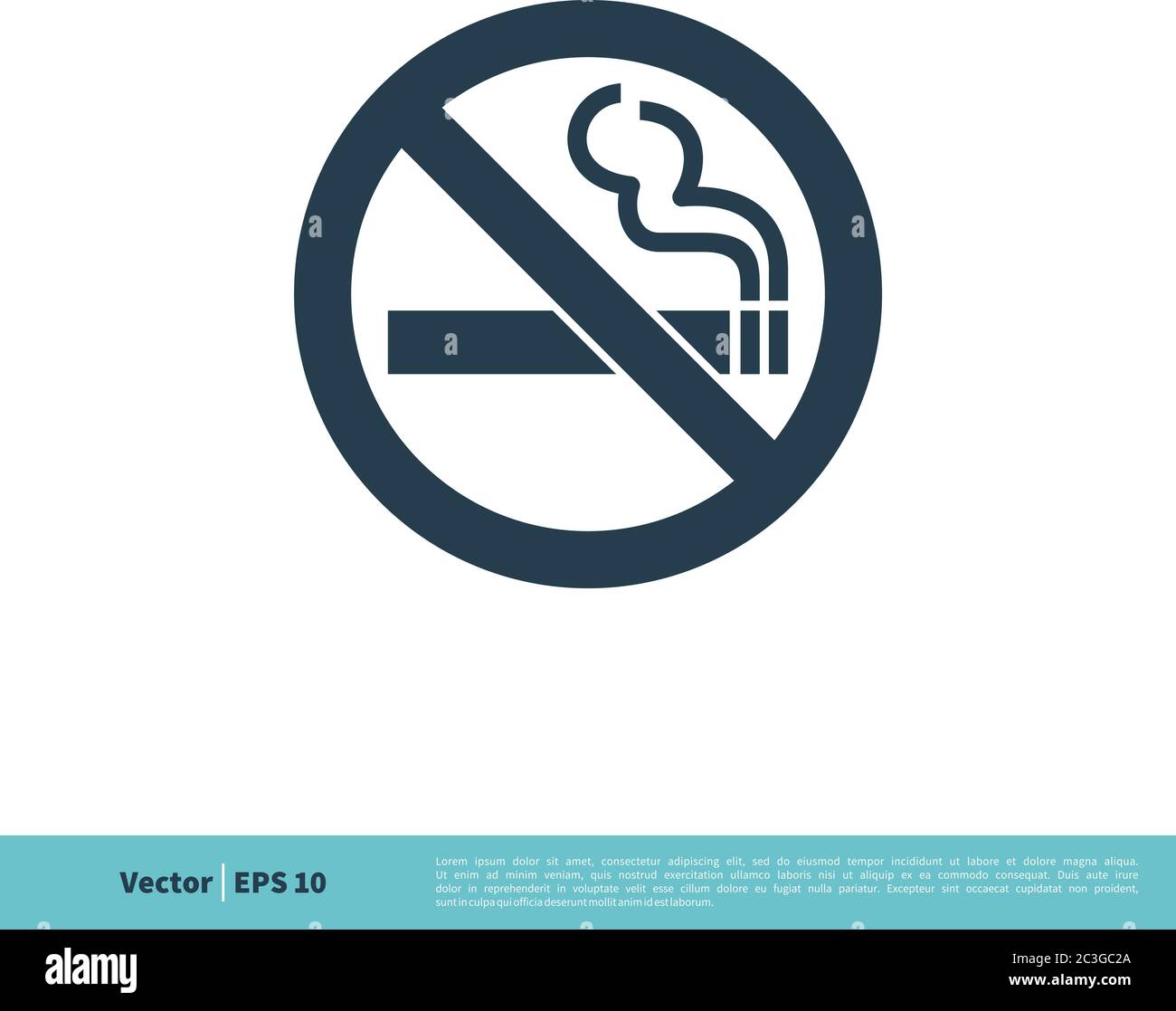 No Smoking Icon Vector Logo Template Illustration Design. Vector EPS 10. Stock Vector