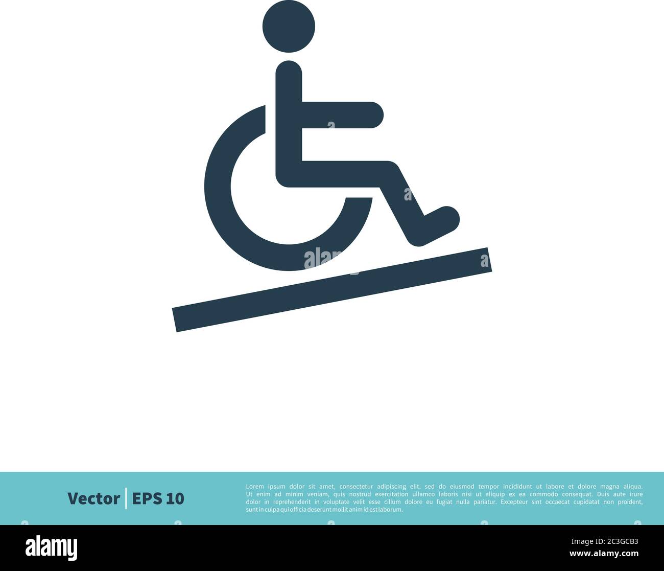 Handicap / Disability Icon Vector Logo Template Illustration Design