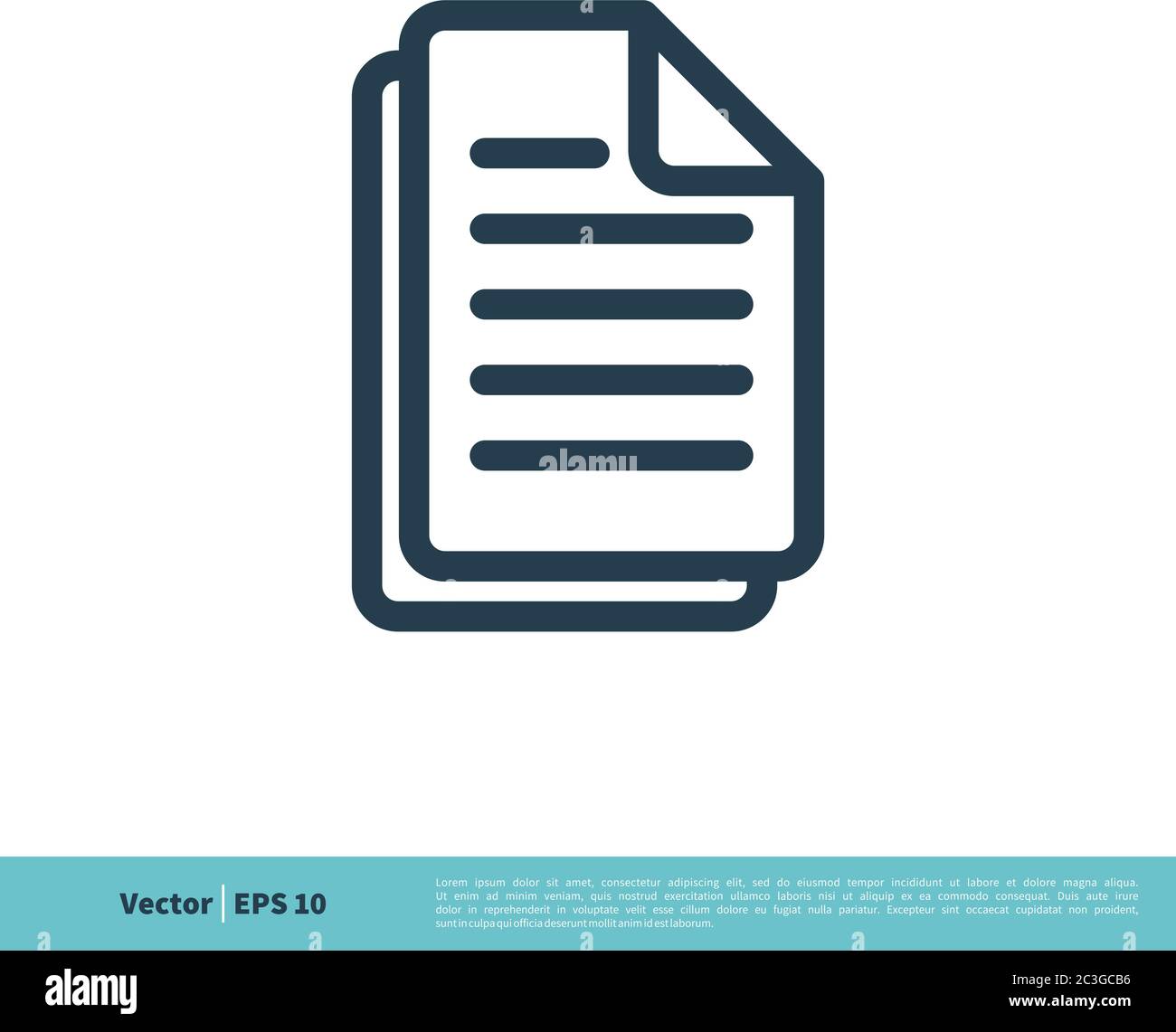 Paper Document Icon Vector Logo Template Illustration Design. Vector EPS 10. Stock Vector