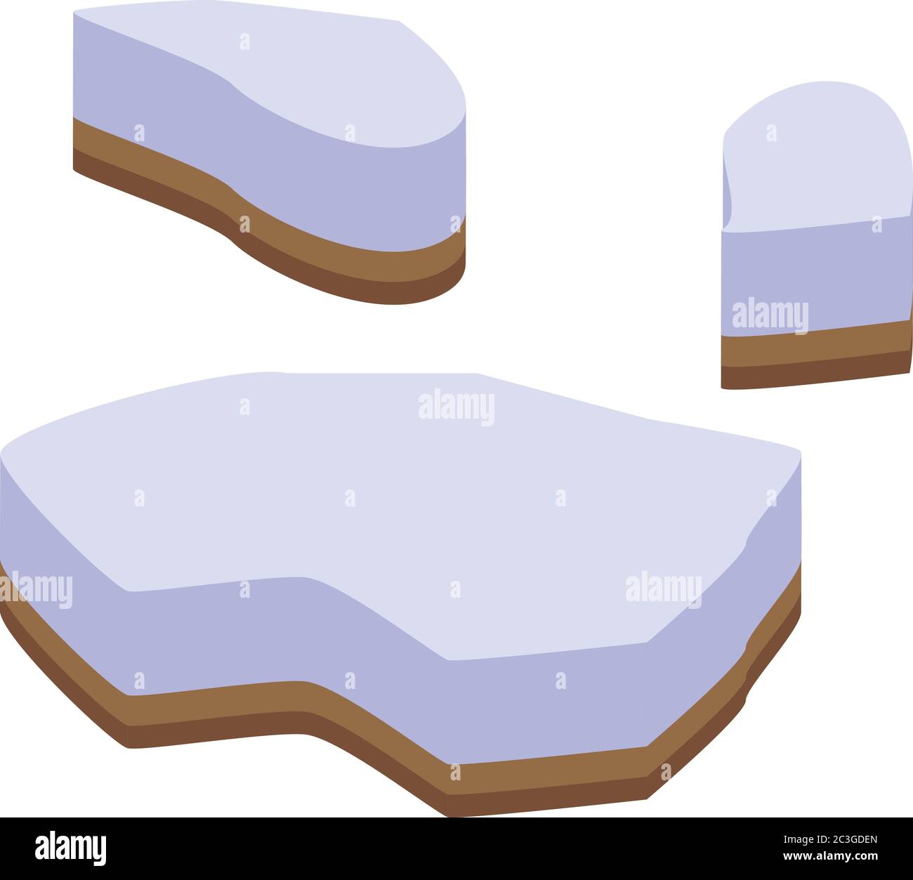 Pieces coconut icon, isometric style Stock Vector