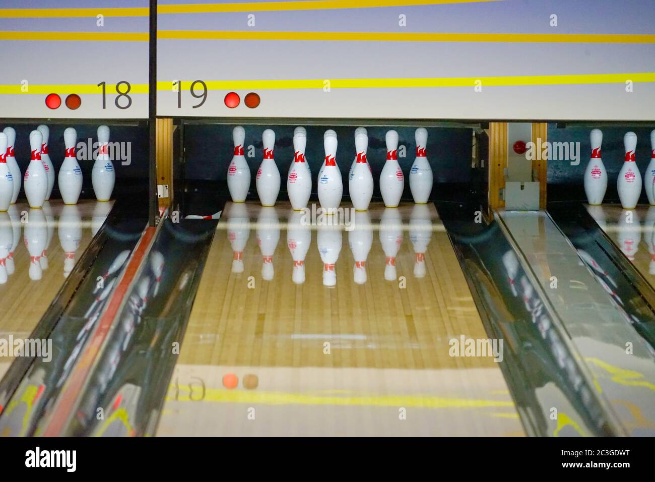 Bowling game hi-res stock photography and images - Alamy