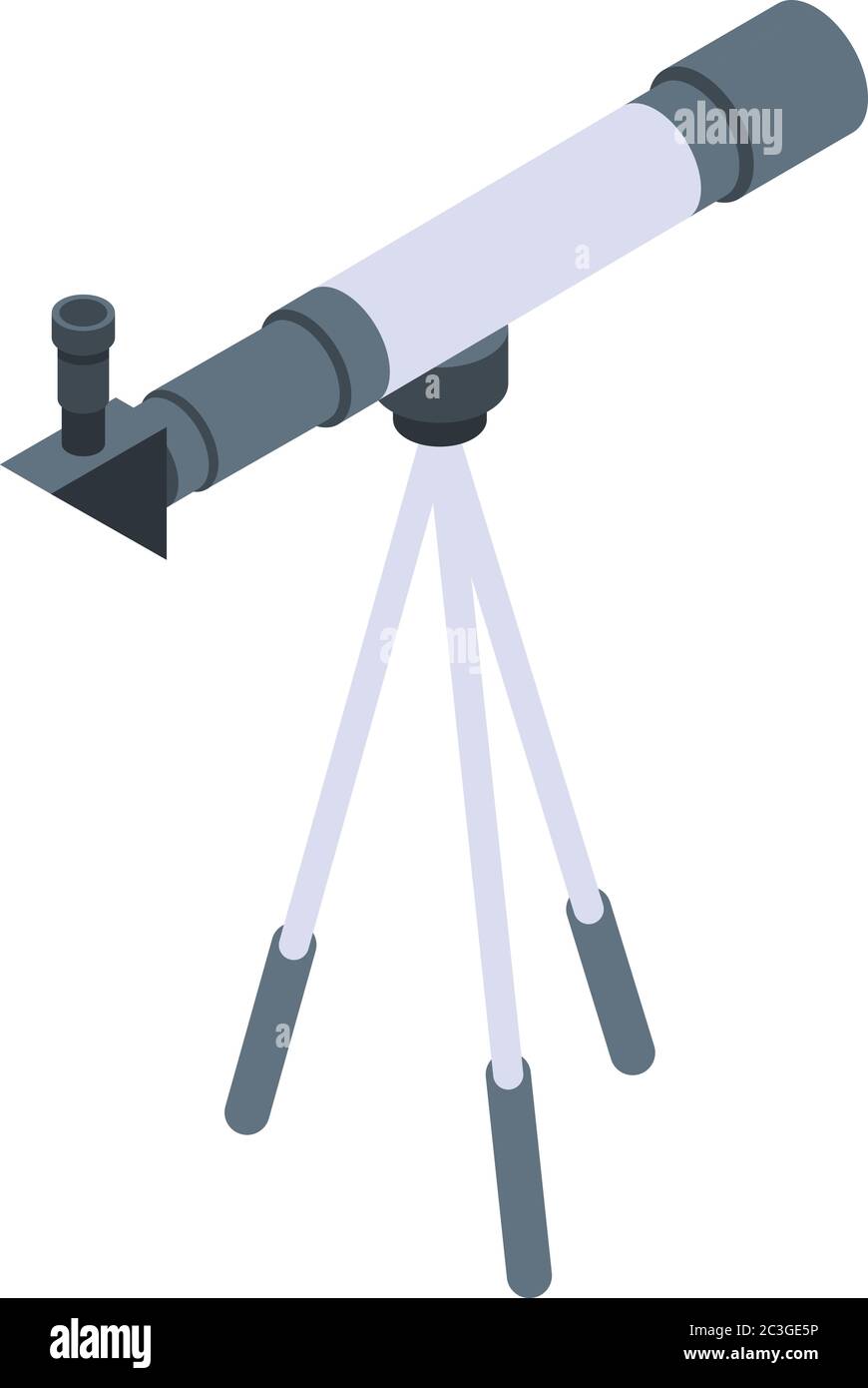 Telescope icon, isometric style Stock Vector