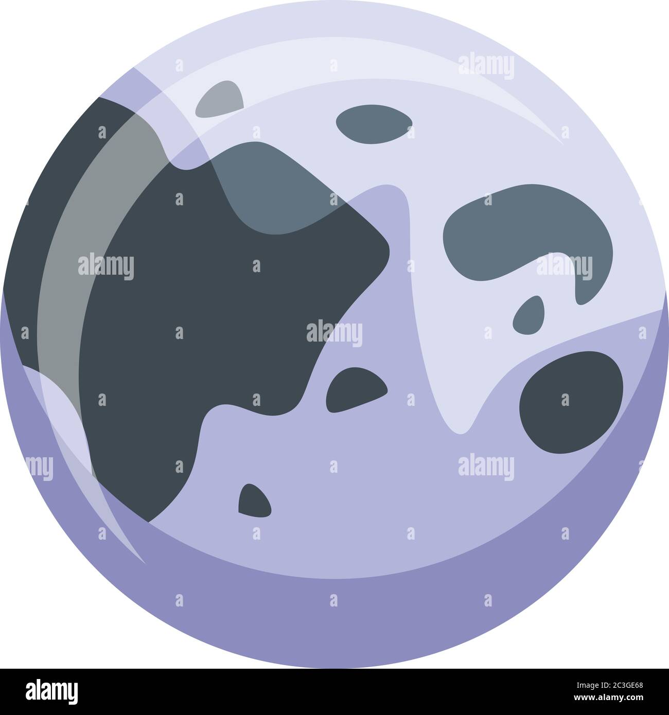 Space moon icon, isometric style Stock Vector