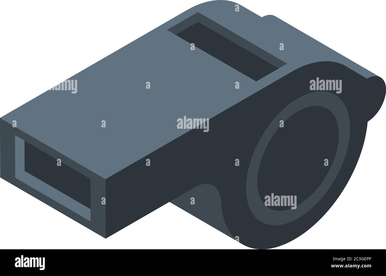 Sport whistle icon, isometric style Stock Vector