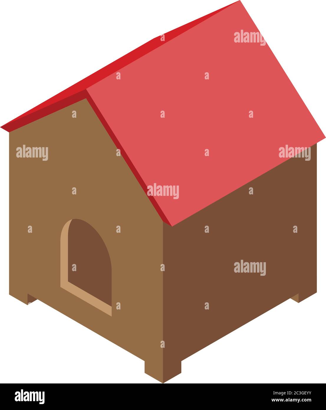 Dog house icon, isometric style Stock Vector