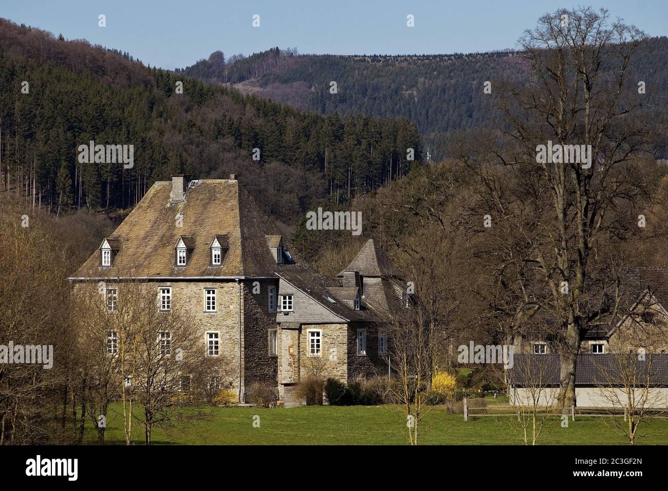Wenne House, Eslohe, Sauerland, North Rhine-Westphalia, Germany, Europe Stock Photo