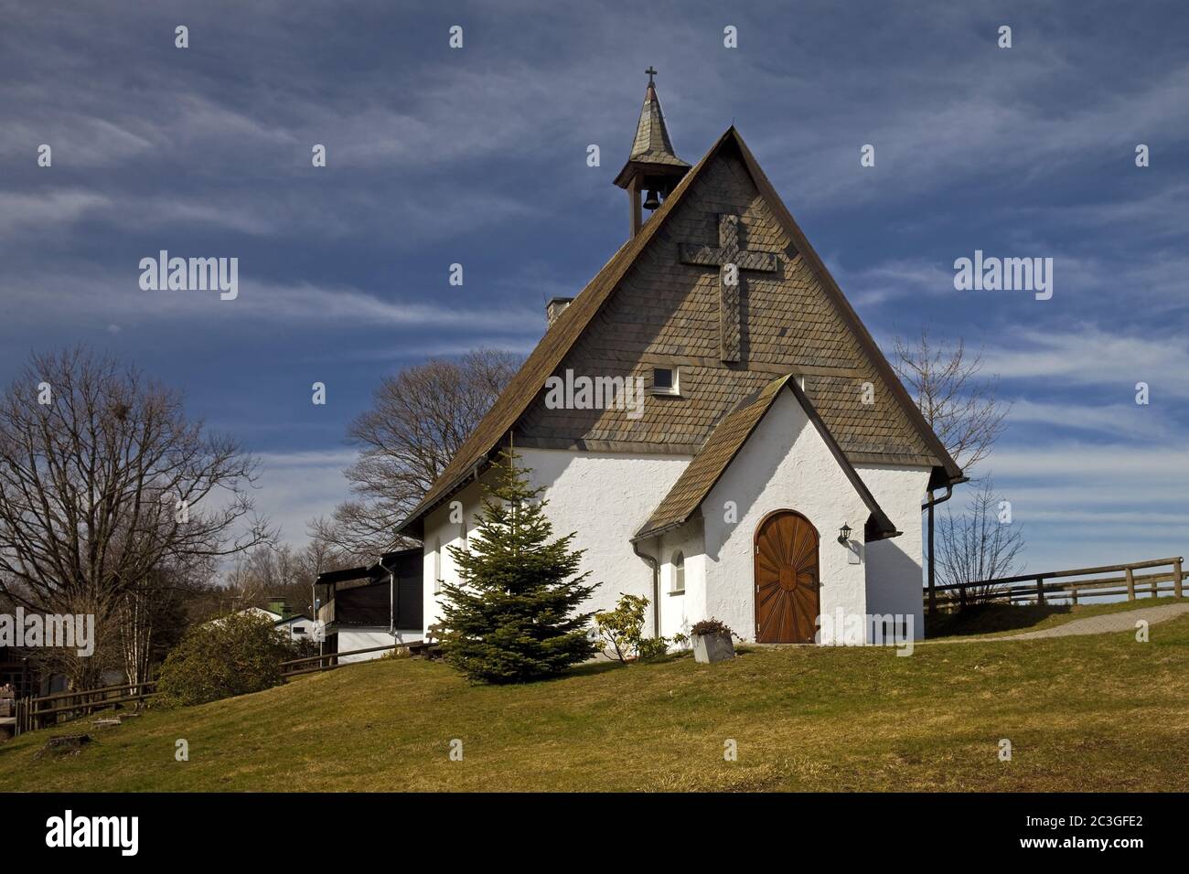 Schanze chapel, St. Bonifatius, Schmallenberg, Sauerland, North Rhine-Westphalia, Germany, Europe Stock Photo