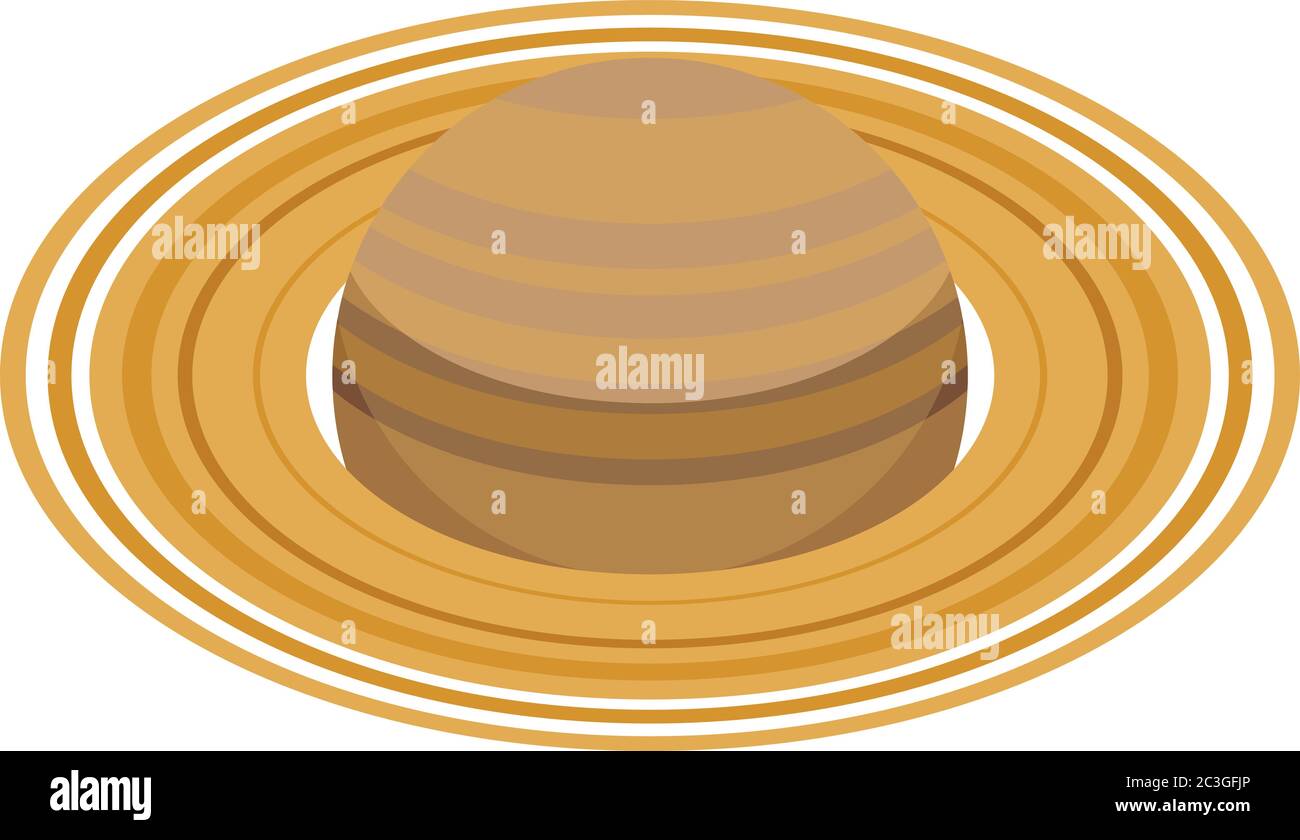 Saturn planet icon, isometric style Stock Vector