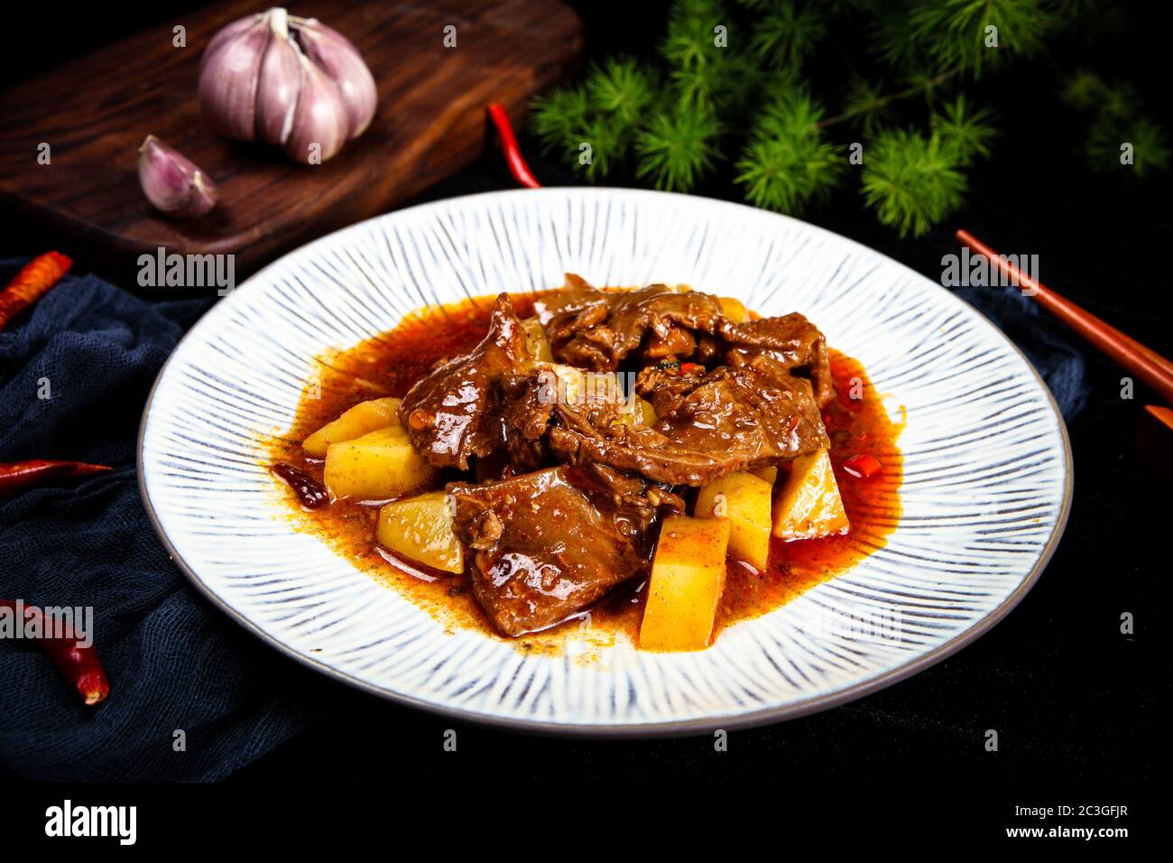 Chinese food braise in soy sauce beef brisket Stock Photo Alamy