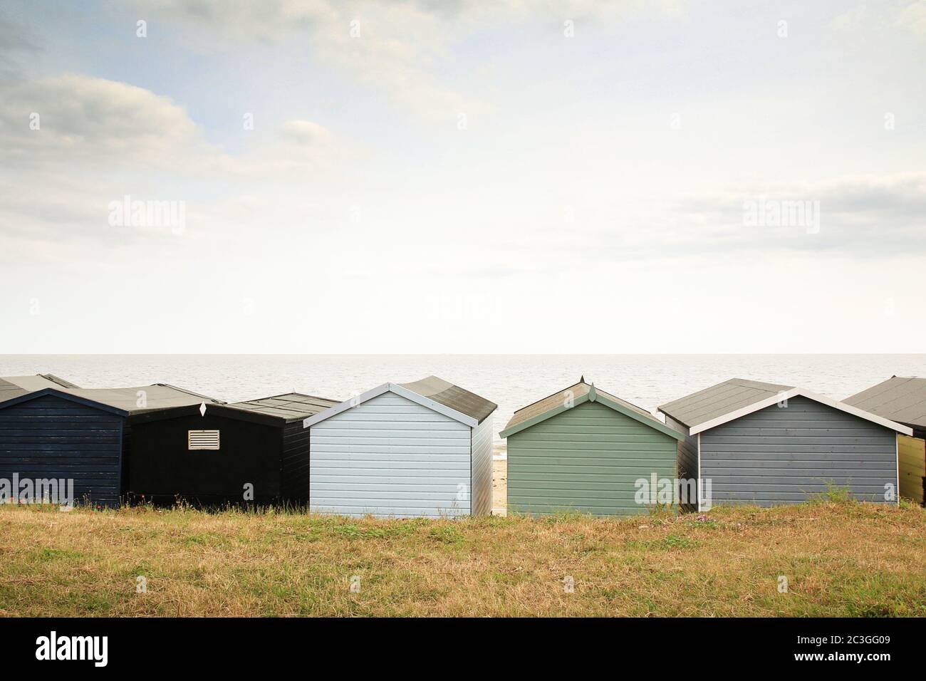 beach huts along the seafront in