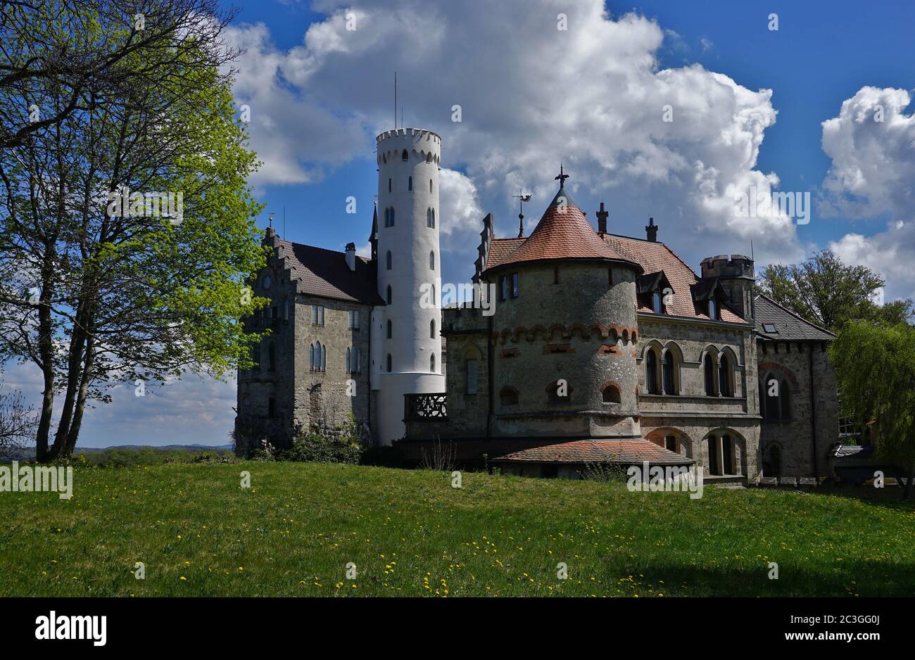 Castle Lichtenstein, swabian alb, germany Stock Photo