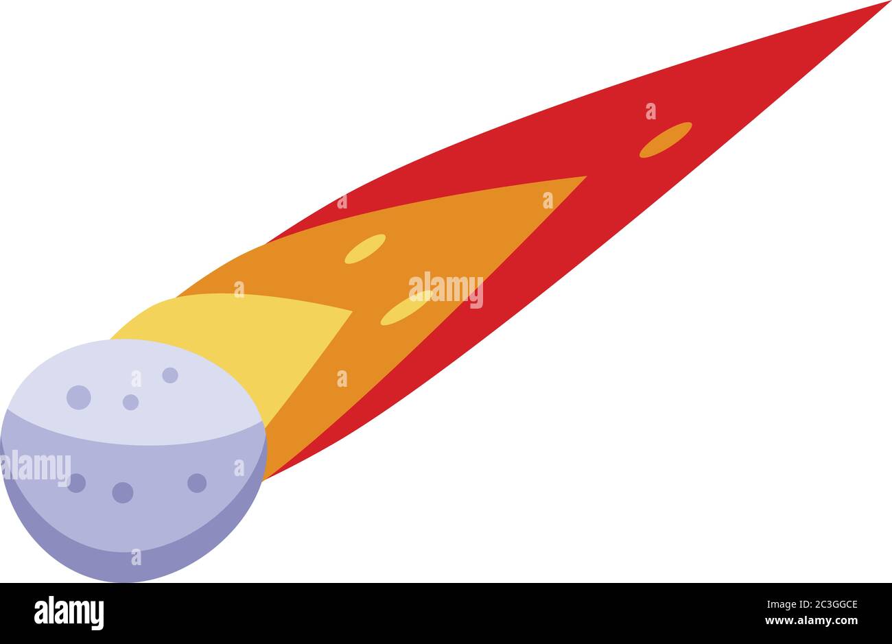Space asteroid icon, isometric style Stock Vector