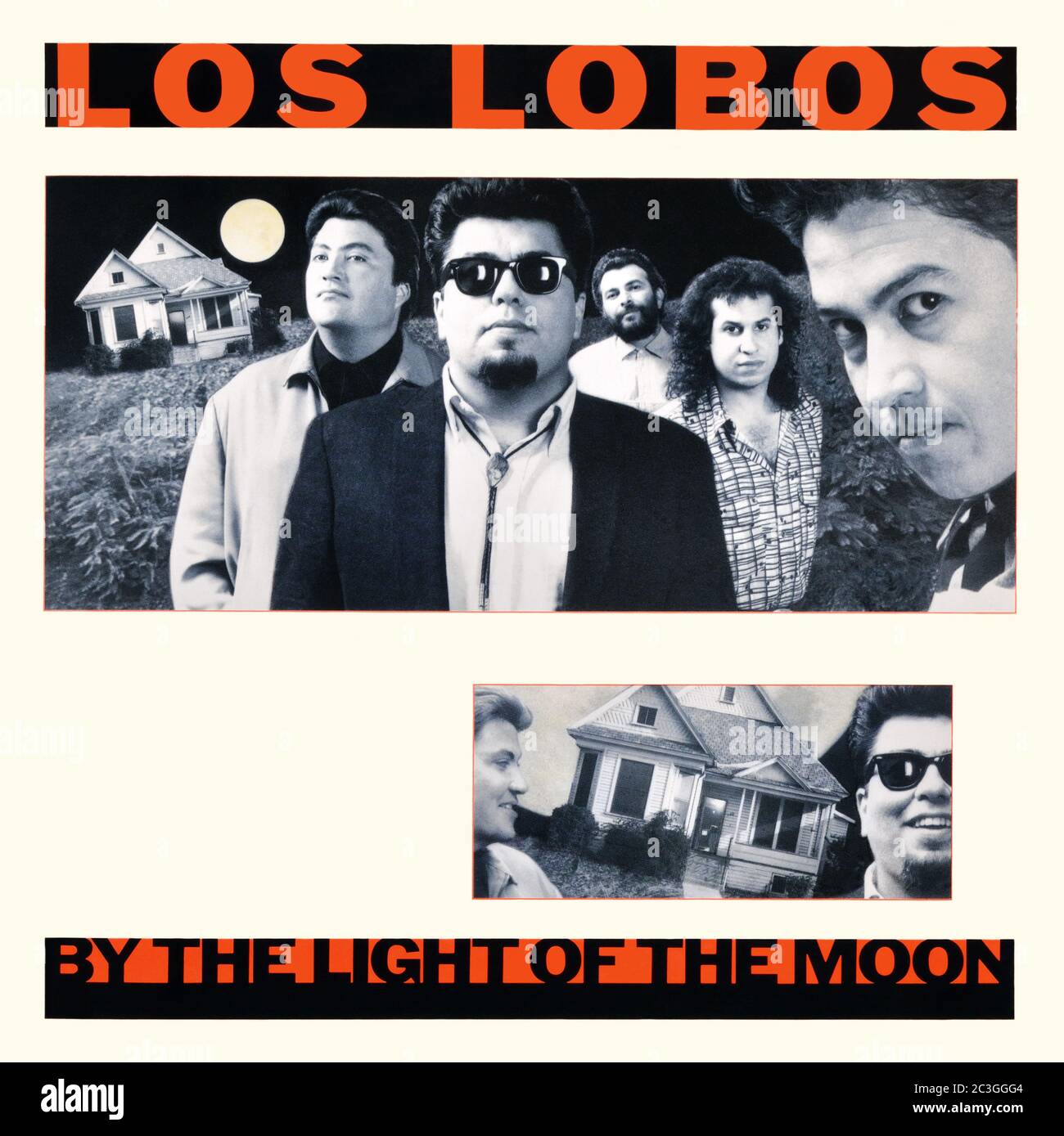 Los Lobos - original vinyl album cover - By The Light Of The Moon - 1987 Stock Photo