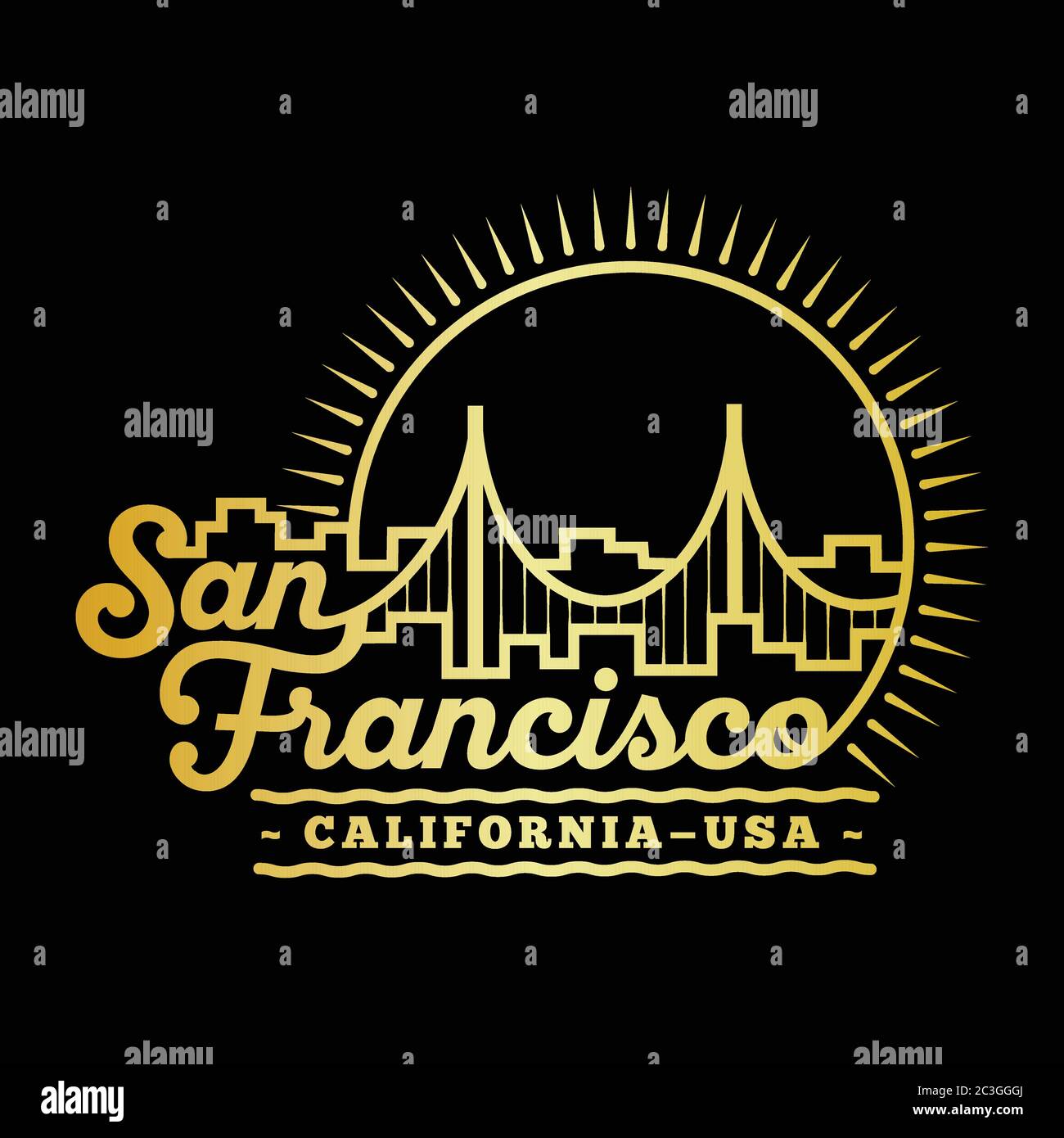 San Francisco design template. Vector and illustration. Stock Vector