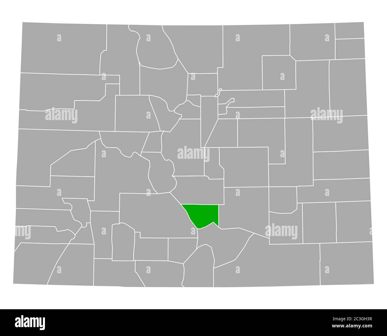 Map of Custer in Colorado Stock Photo - Alamy