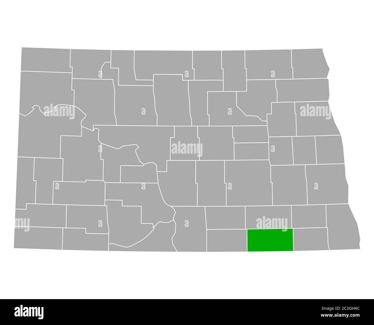 Map of Dickey in North Dakota Stock Photo Alamy