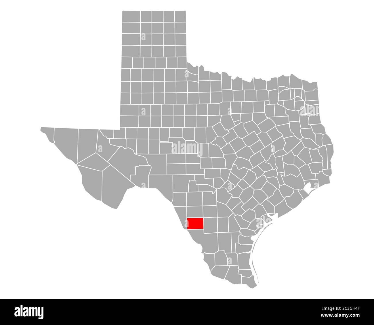 Map of Dimmit in Texas Stock Photo Alamy