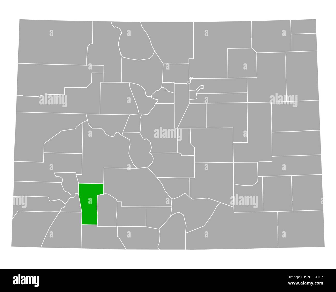 Map of Hinsdale in Colorado Stock Photo