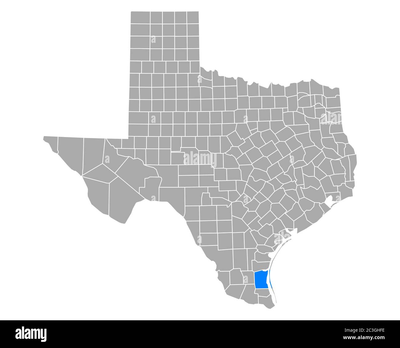 Map of Kenedy in Texas Stock Photo Alamy
