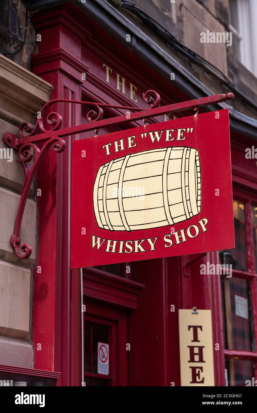 Whisky Shop Sign, Edinburgh, Scotland Stock Photo Alamy