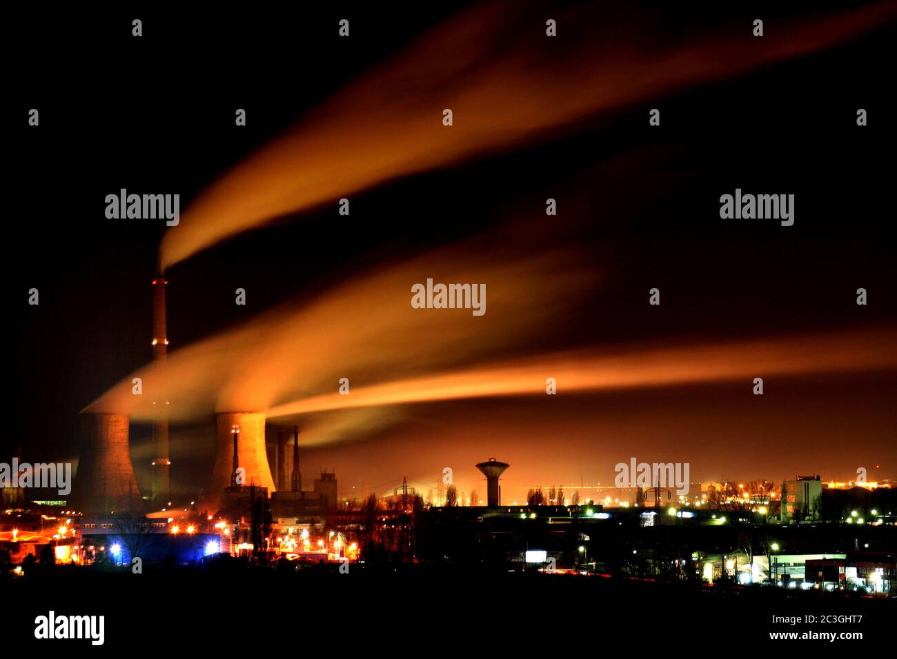Scene of environmental impacts of coal mine and thermal power plant ...