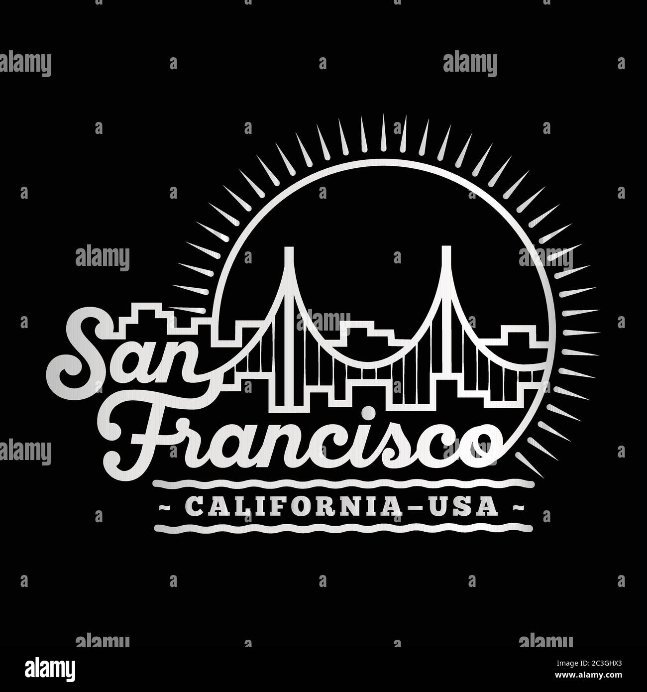 San Francisco design template. Vector and illustration. Stock Vector