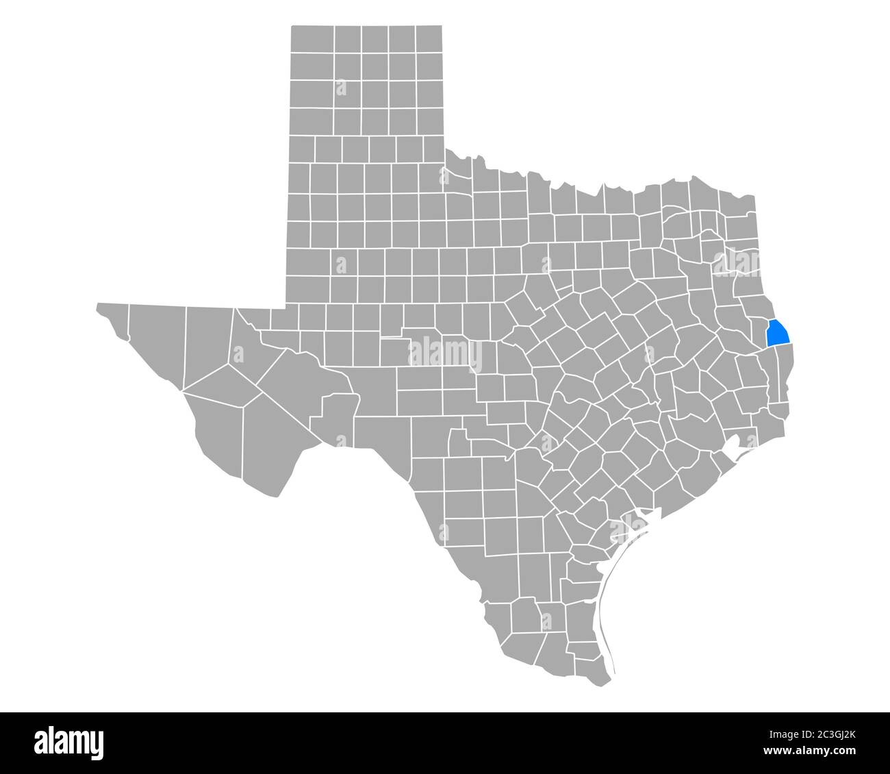 Map of Sabine in Texas Stock Photo - Map Of Sabine In Texas 2C3GJ2K