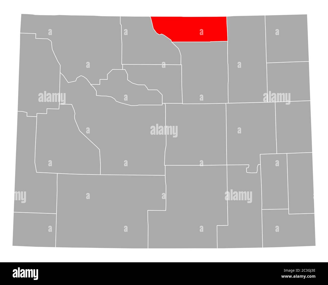 Map of Sheridan in Wyoming Stock Photo Alamy
