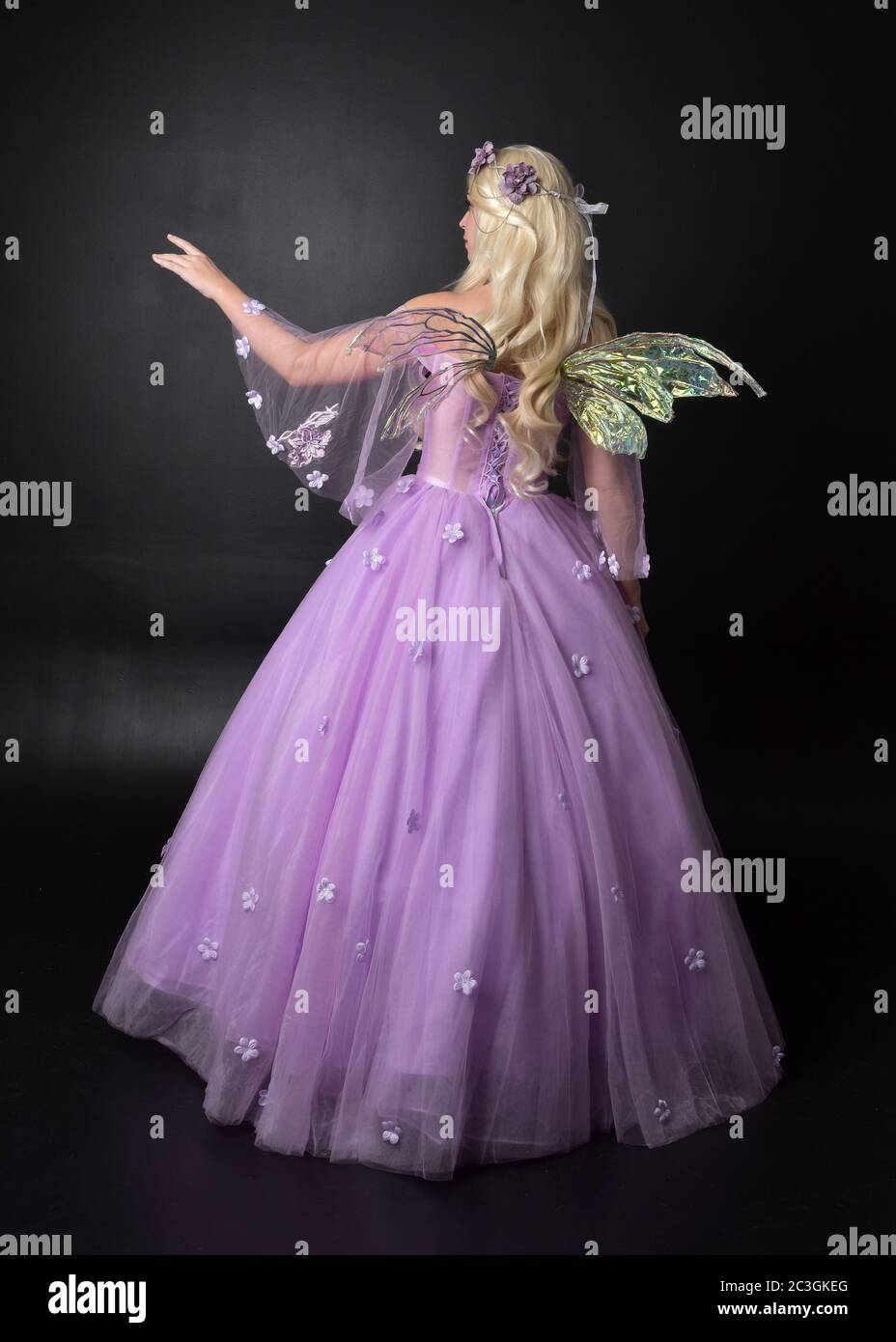 Portrait of a beautiful blonde fairy 