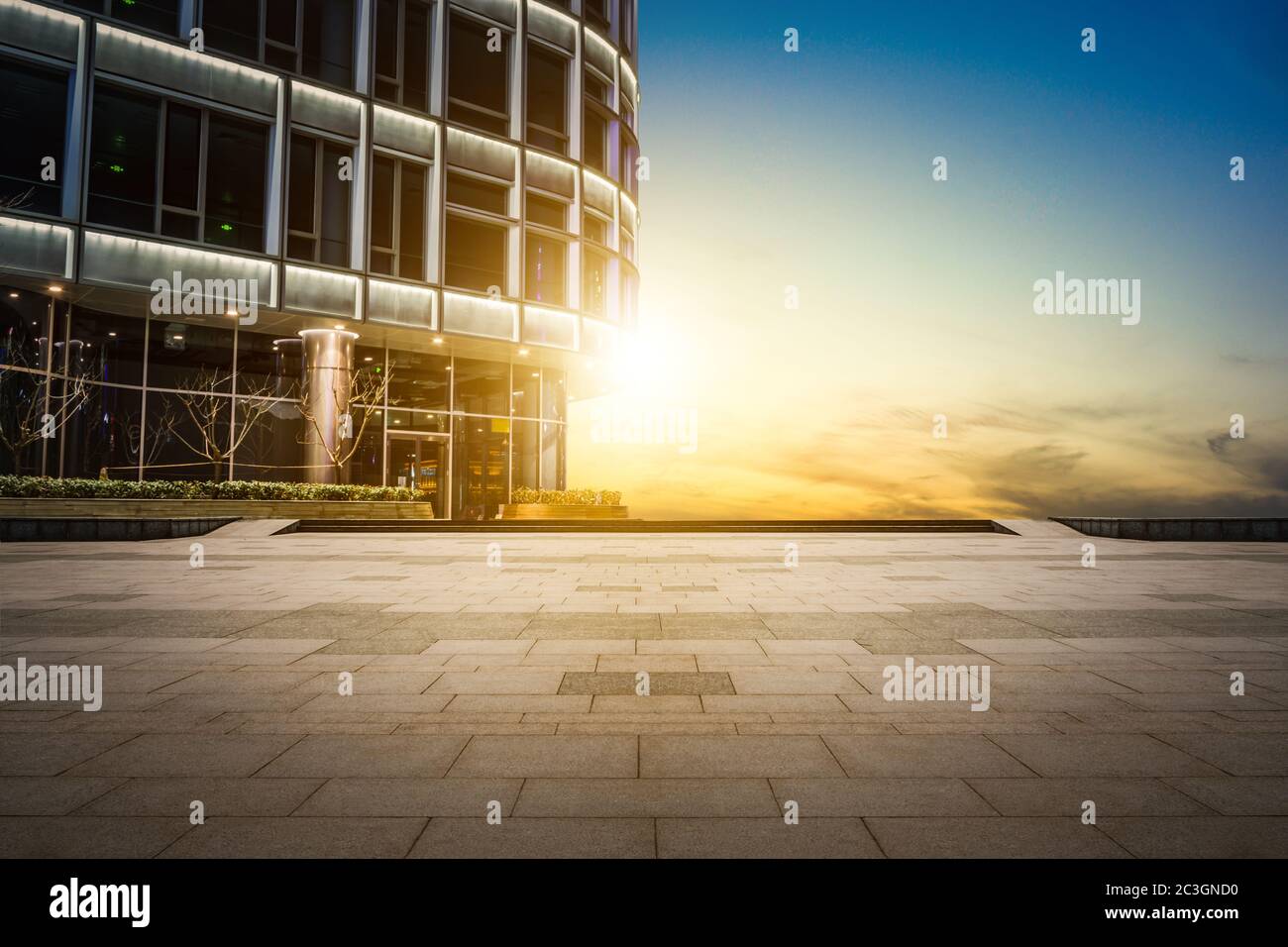 Shanghai urban construction backlight features Stock Photo - Alamy