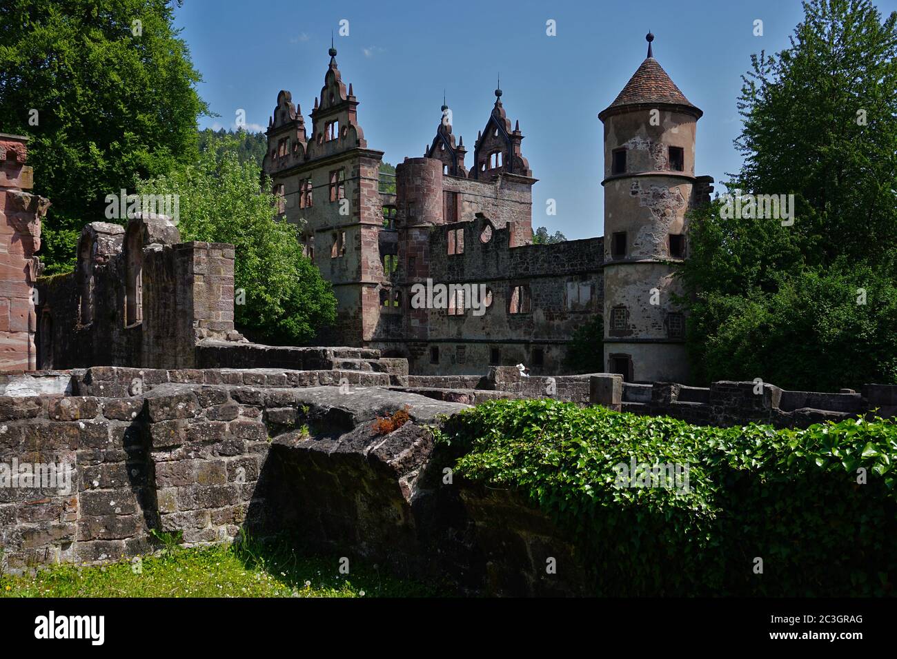 monastery ruin; Hirsau in the black forest, germany, gate tower and ...