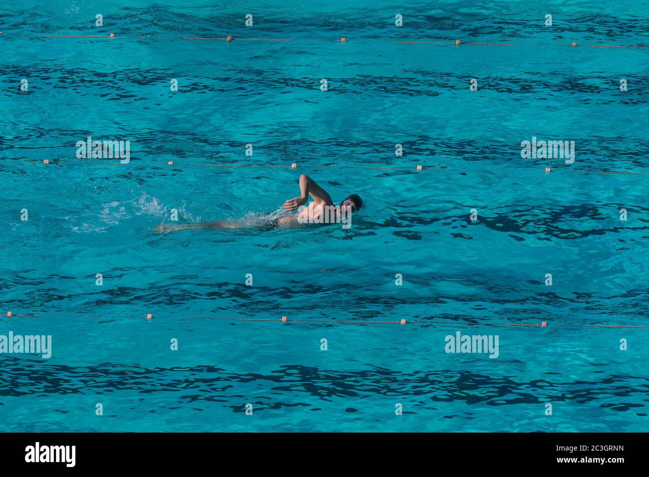 Sydney, Australia. Saturday 20th June 2020. The Bondi Icebergs Pool first weekened opened since coronavirus restrictions have been eased in Sydney's eastern suburbs.Credit Paul Lovelace/Alamy Live News Stock Photo