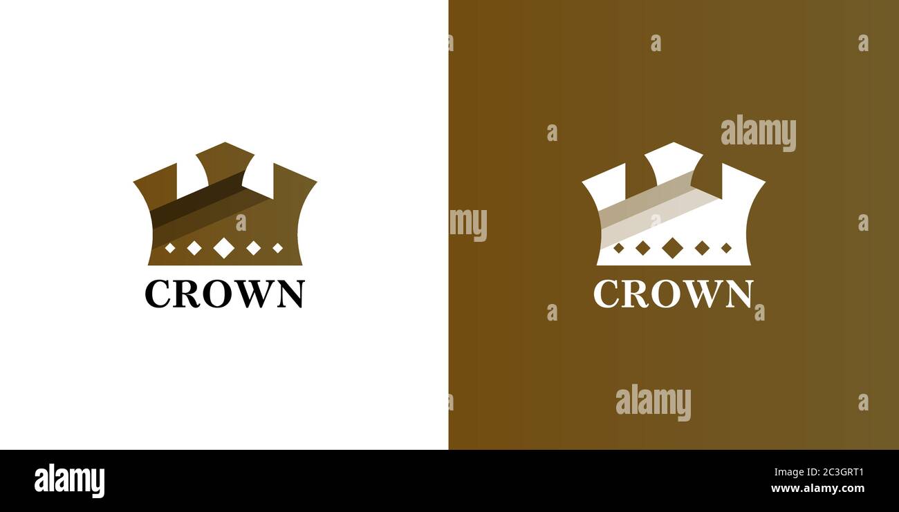 Geometric Vintage Creative Crown Abstract Logo Design Vector