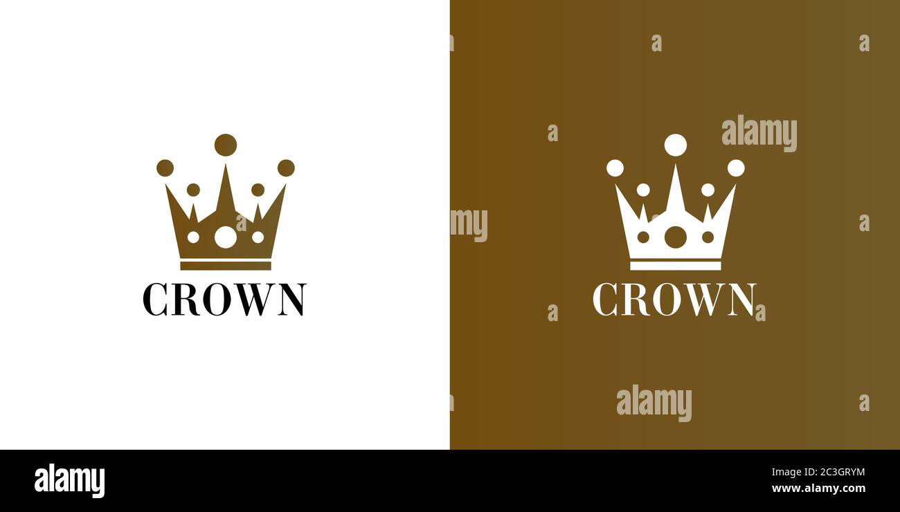 Geometric Vintage Creative Crown Abstract Logo Design Vector
