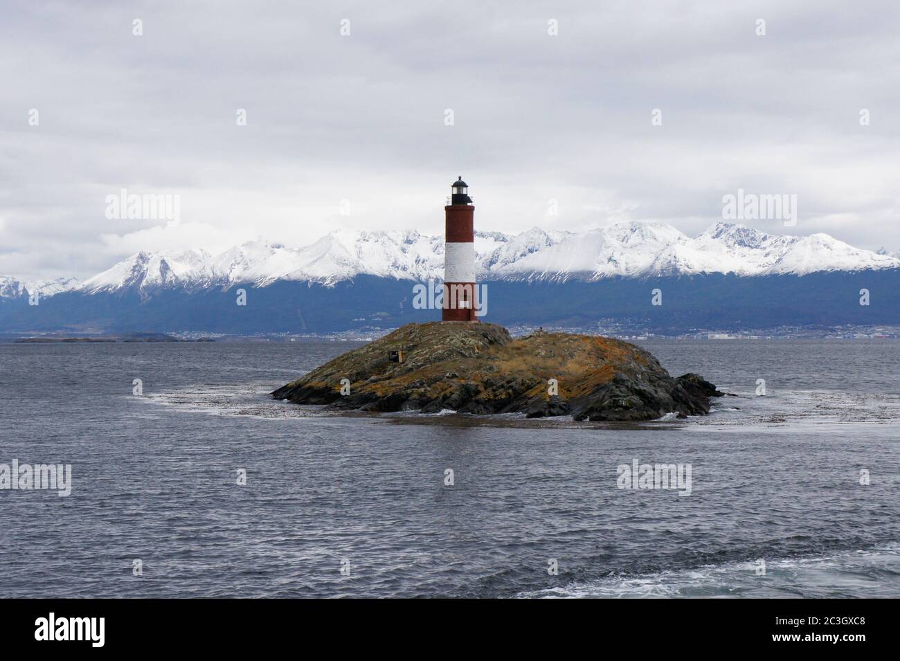 Ushuaia, The Lighthouse at the End of the World, Tierra del Fuego, Argentina, South America Stock Photo