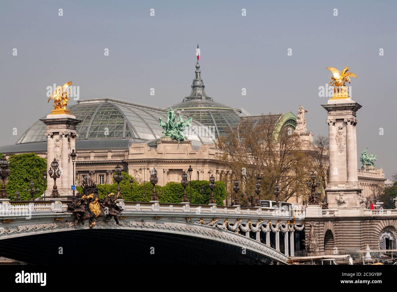Pont Alexandre III and the Grand Palais, Paris, France Stock Photo