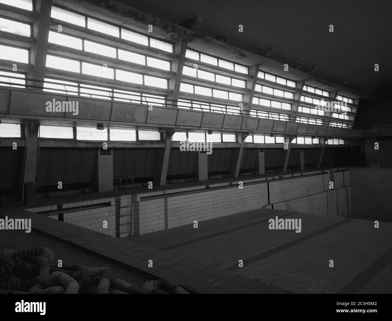 Dirty swimming pool Black and White Stock Photos & Images - Alamy
