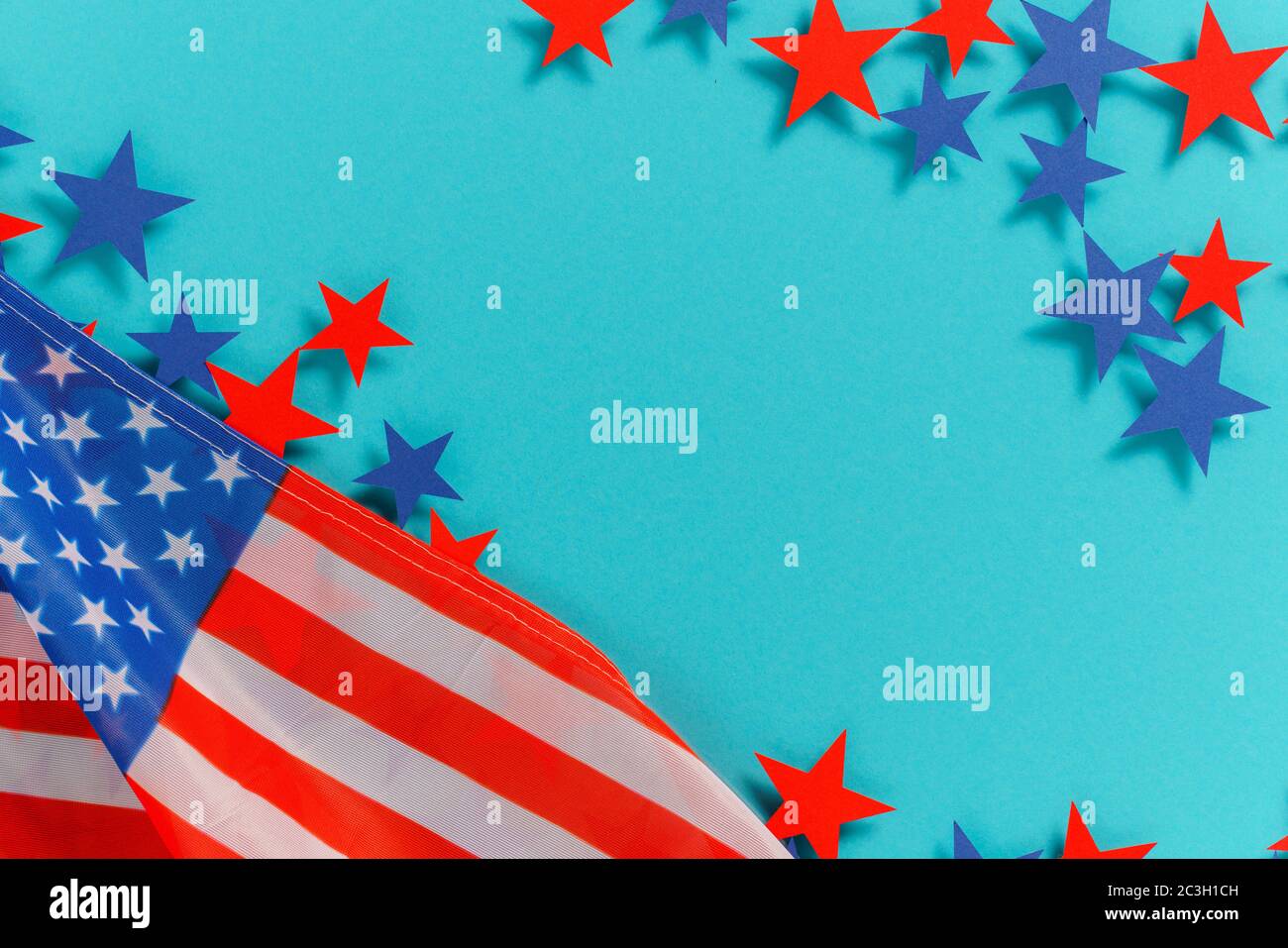 Happy Independence Day 4th july background with american flag decorated ...