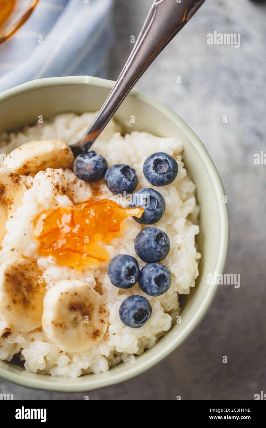 Milk rice porridge Stock Photo Alamy