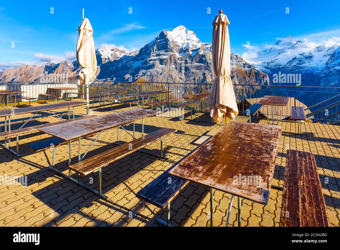 Cliff Walk bar in Grindelwald First, Switzerland Stock Photo Alamy