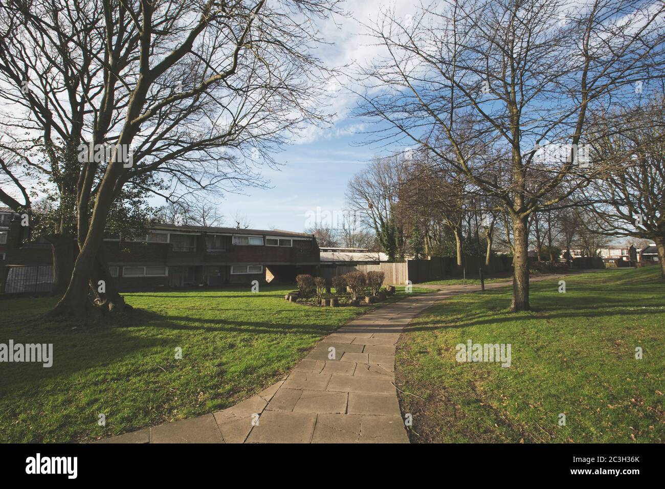 Cressingham Gardens estate in South London, England. Photo by Sam Mellish. Stock Photo