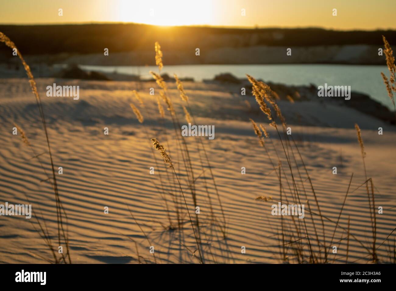 Bright background of sand and sky. Desert prints Stock Photo - Alamy