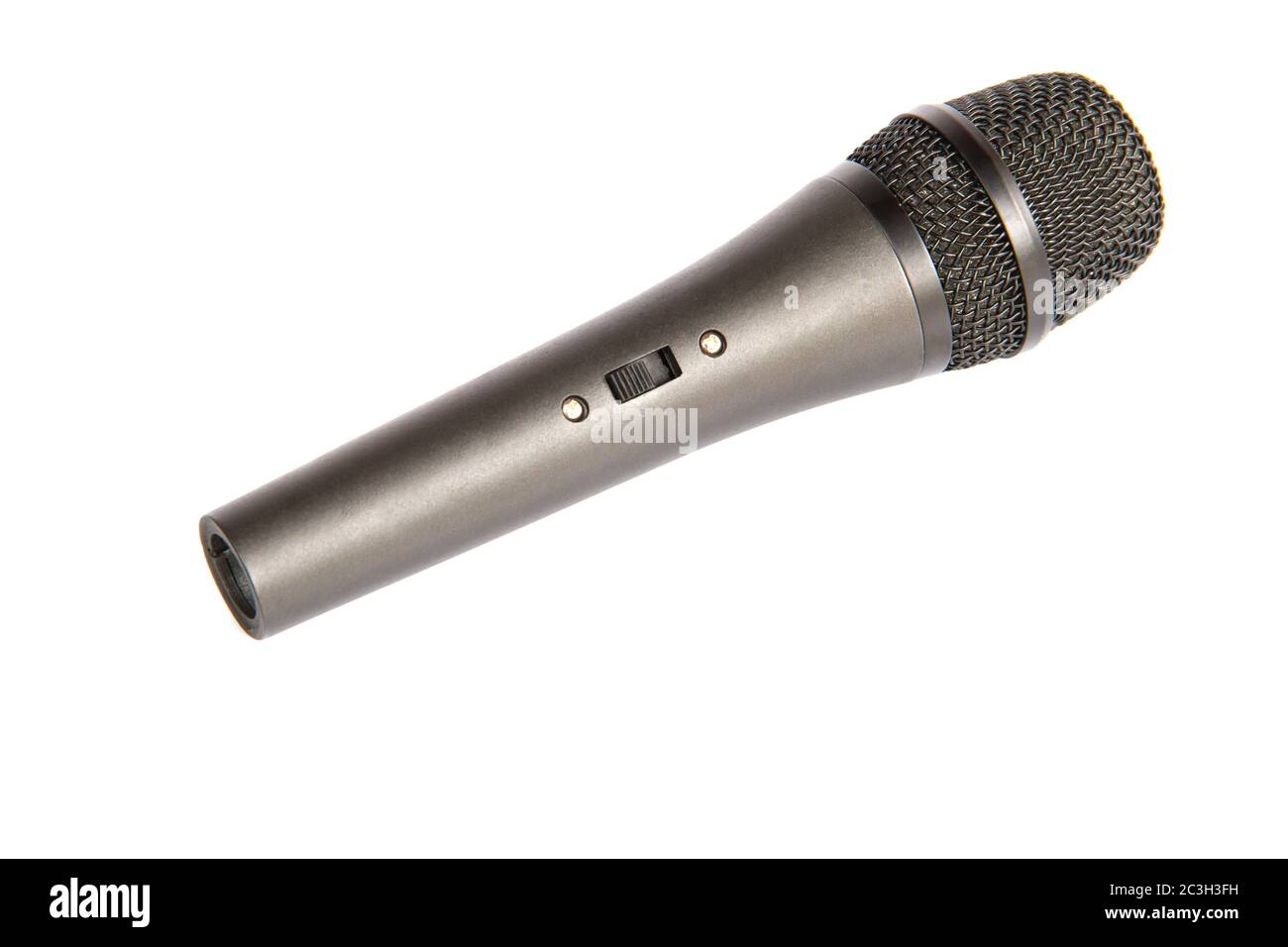 Mike microphone on a white background Stock Photo Alamy