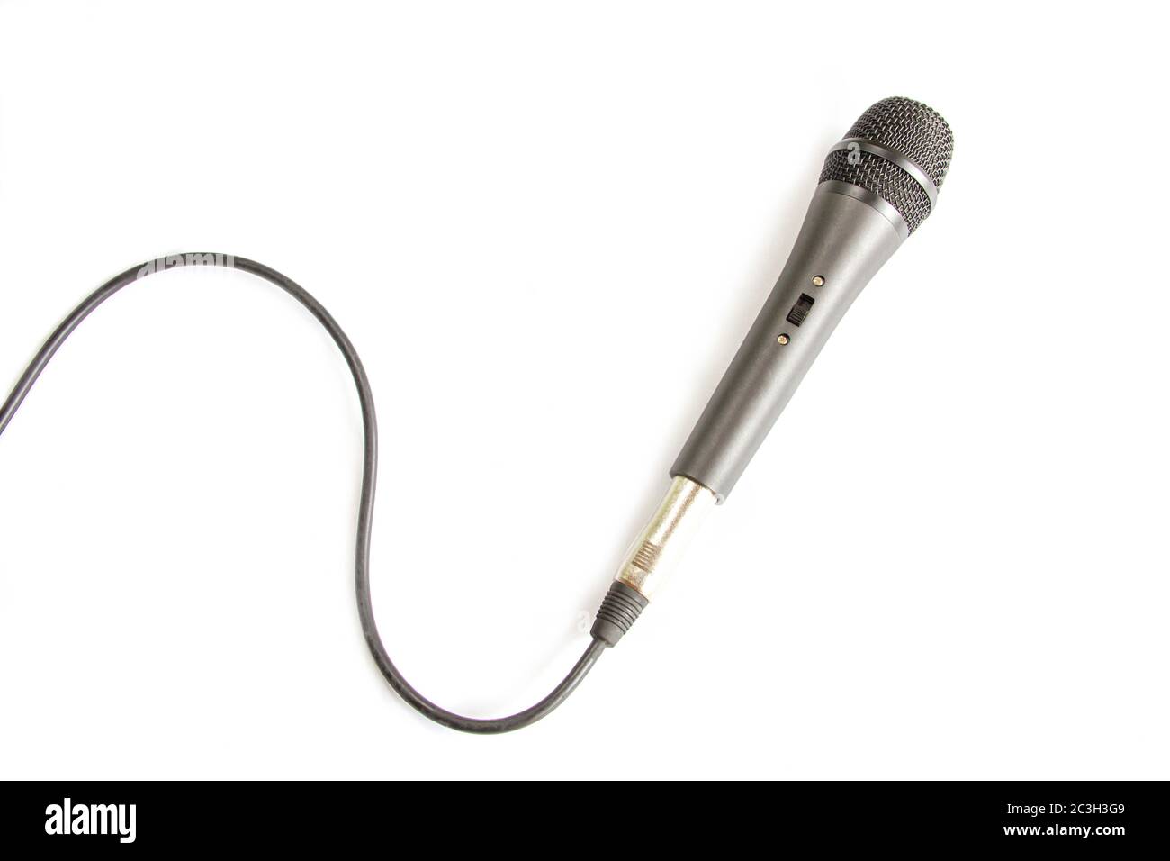 Mike microphone on a white background Stock Photo Alamy