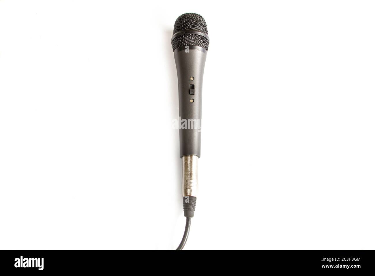Mike microphone on a white background Stock Photo Alamy
