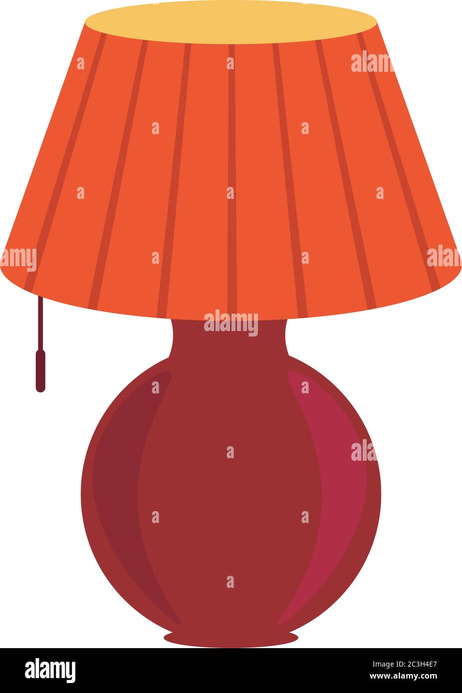 Table lamp, lamp. Vector illustration on the theme of interior objects. Stock Vector