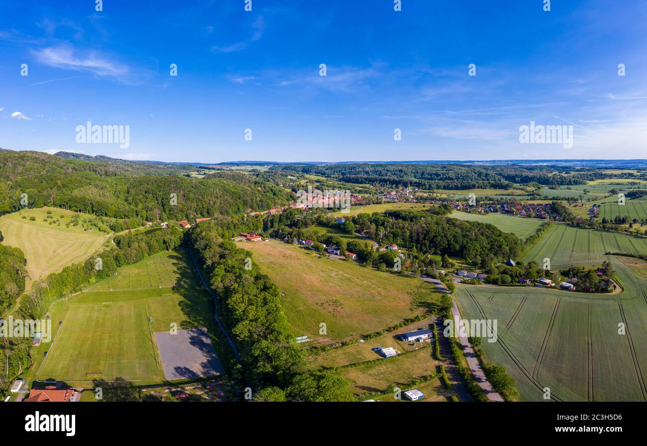 New town in the Harz mountains Stock Photo