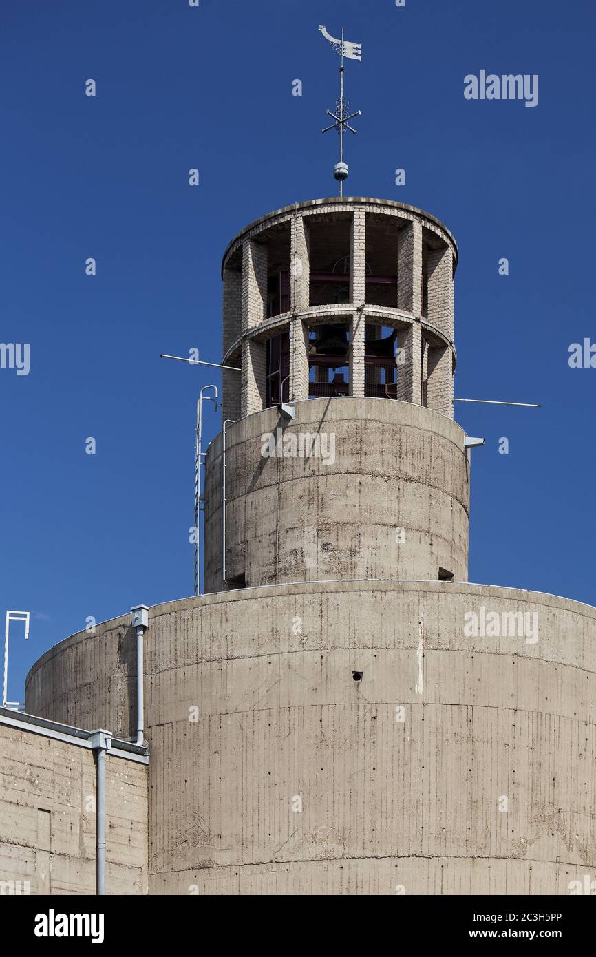 Bunker church Sankt Sacrament of the Coptic Orthodox Church, Duesseldorf, Germany, Europe Stock Photo