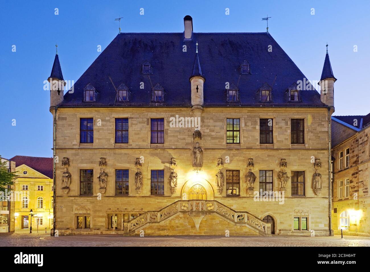 Town hall, signing place of the Westphalian Peace, Osnabrueck, Lower Saxony, Germany, Europe Stock Photo