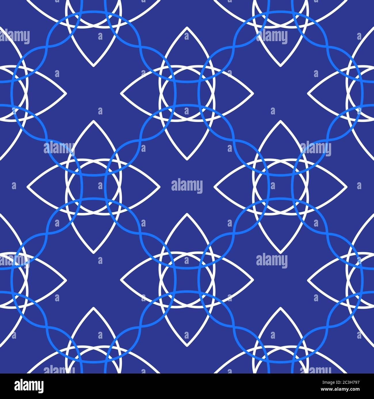 Portuguese azulejo tiles. Encaustic seamless patterns, prints. Stock Vector